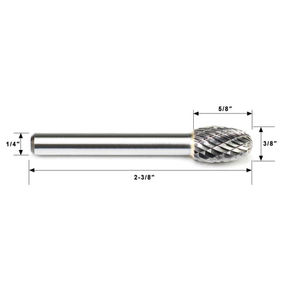 1/4″ (6mm) Shank Carbide Burrs SE-3